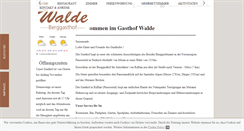 Desktop Screenshot of gasthof-walde.com