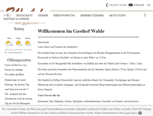 Tablet Screenshot of gasthof-walde.com